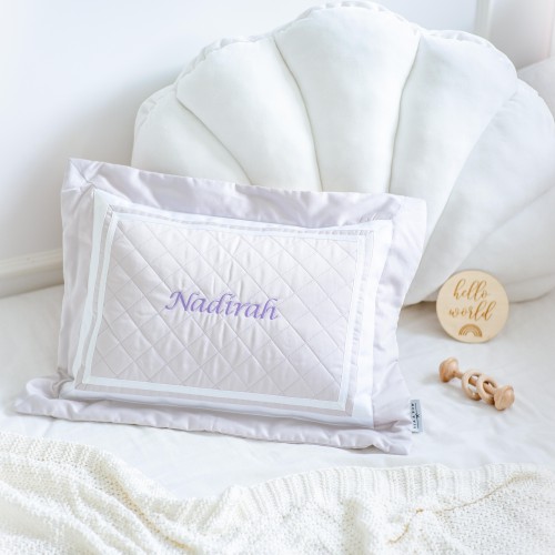 500 Thread Count PIMA Cotton Quilted Pillow - Lilac Ash